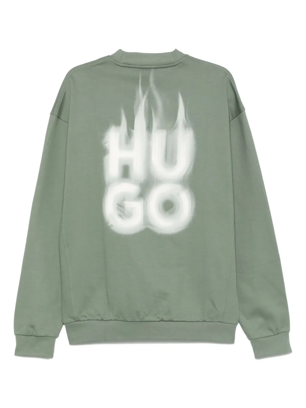 HUGO Sweater met logo - Groen