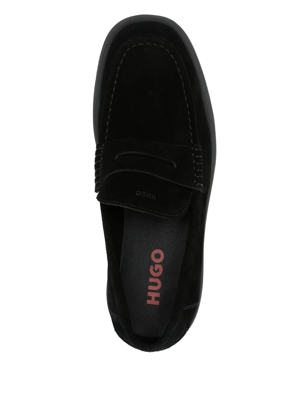 HUGO suede loafers Black