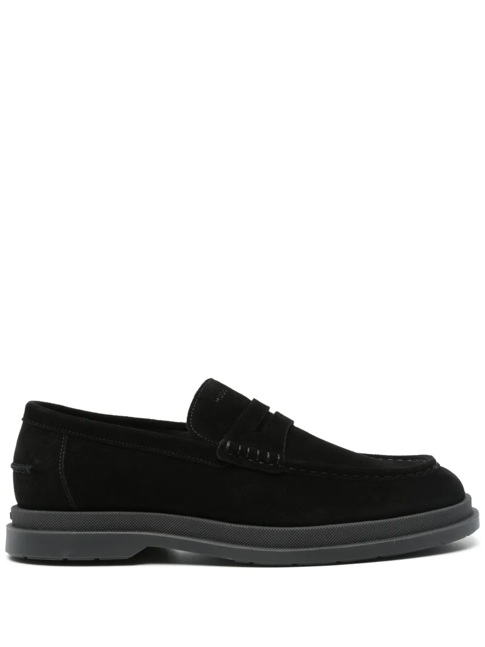 HUGO suede loafers Black