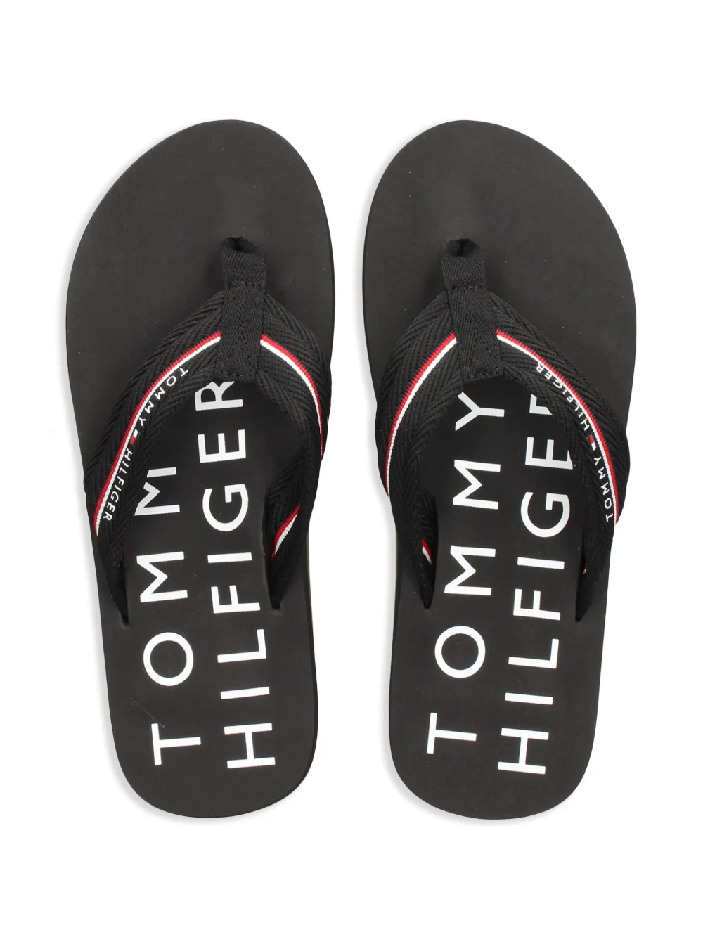 Tommy Hilfiger Teenslippers met logoprint Zwart