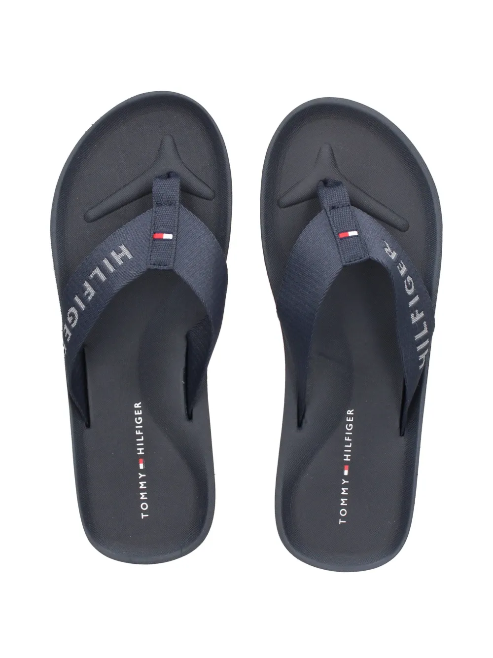 Tommy Hilfiger logo-print flip flops Blue