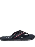 Tommy Hilfiger logo-print flip flops - Blue