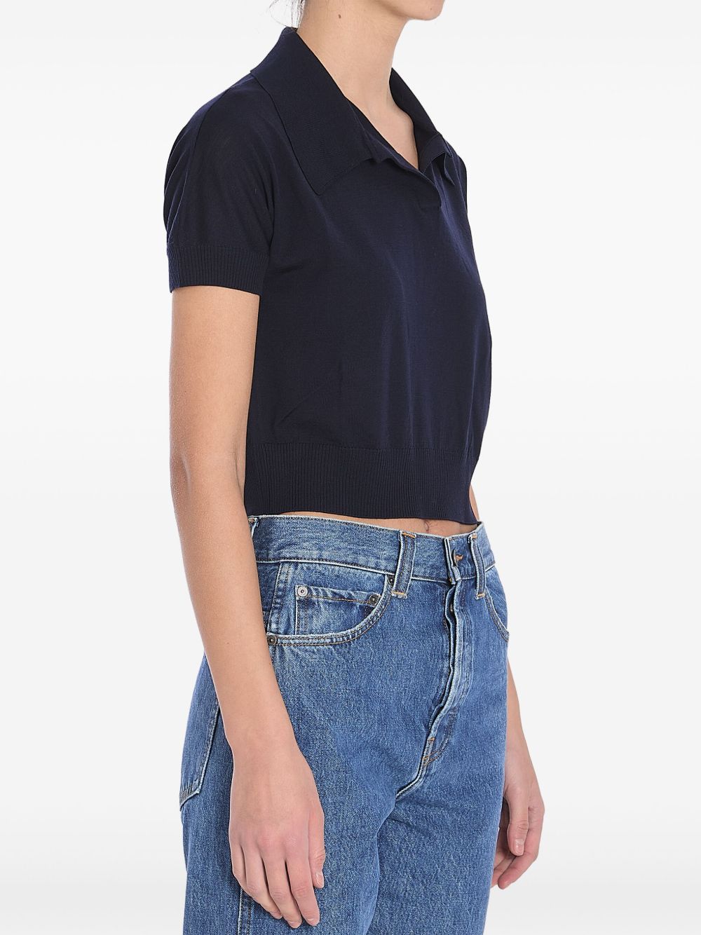 KHAITE Morgane poloshirt - Blauw