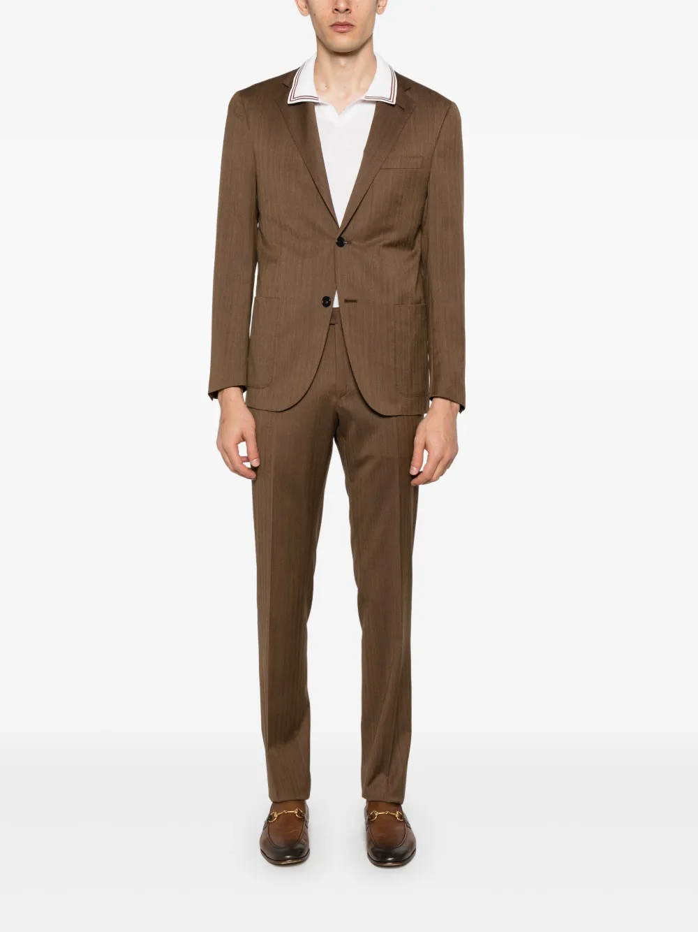 Corneliani virgin wool suit - Bruin