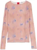 HUGO butterfly-print top - Pink