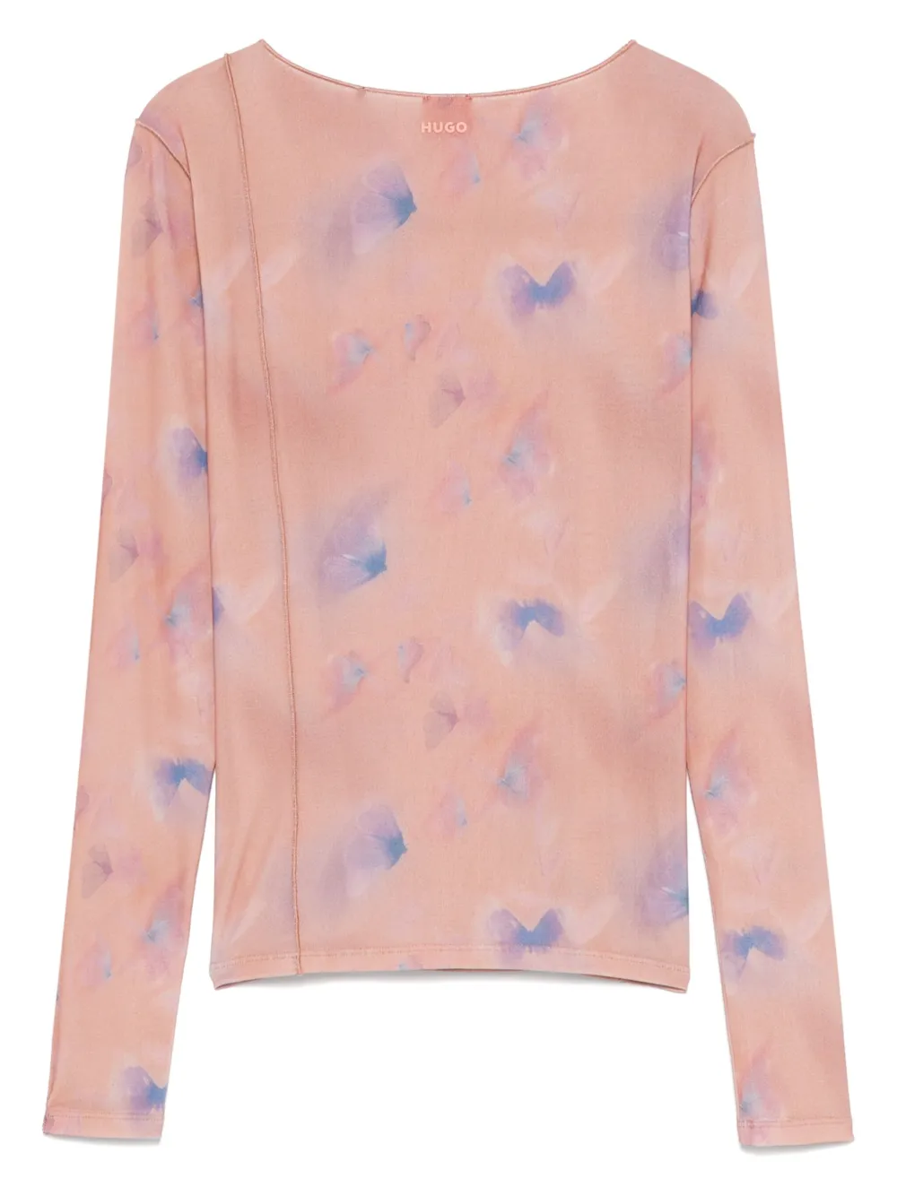 HUGO Top met vlinderprint - Roze