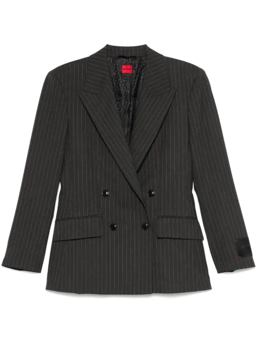HUGO blazer à fines rayures - Gris - HUGO - Modalova
