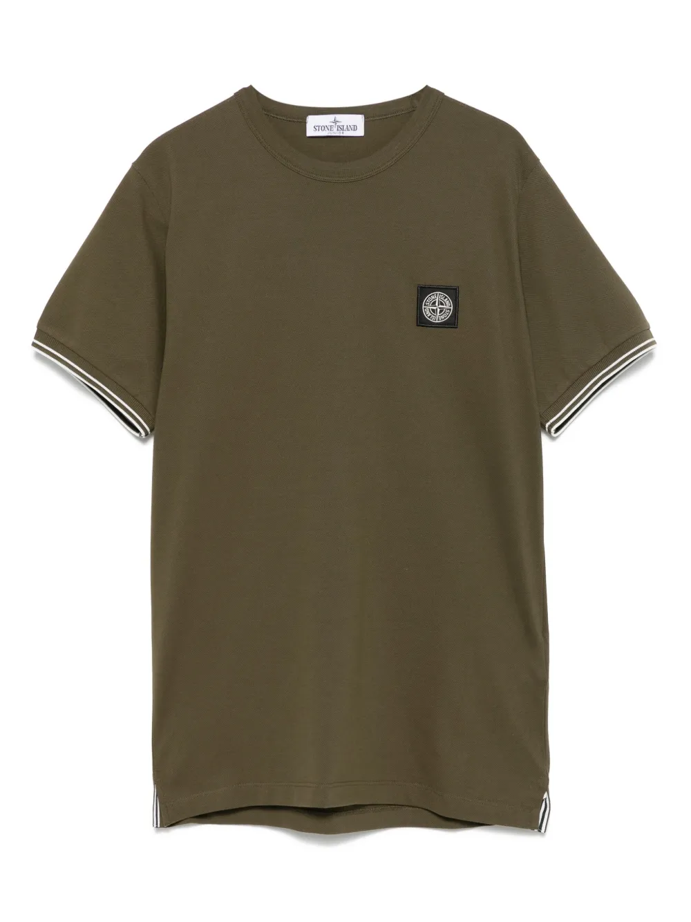 Stone Island Compass-patch T-shirt In Green