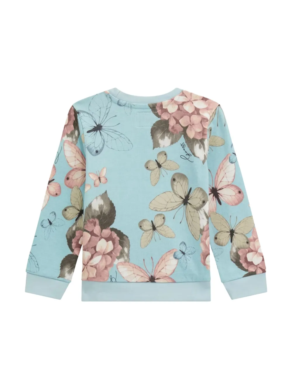 guess kids floral-print sweatshirt - Blauw