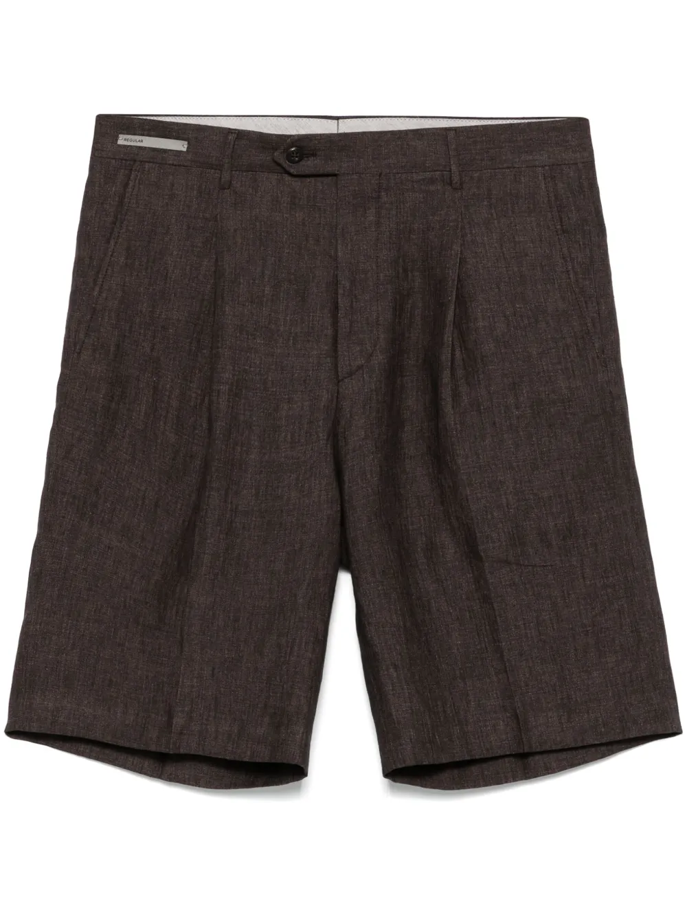 pleated chino shorts