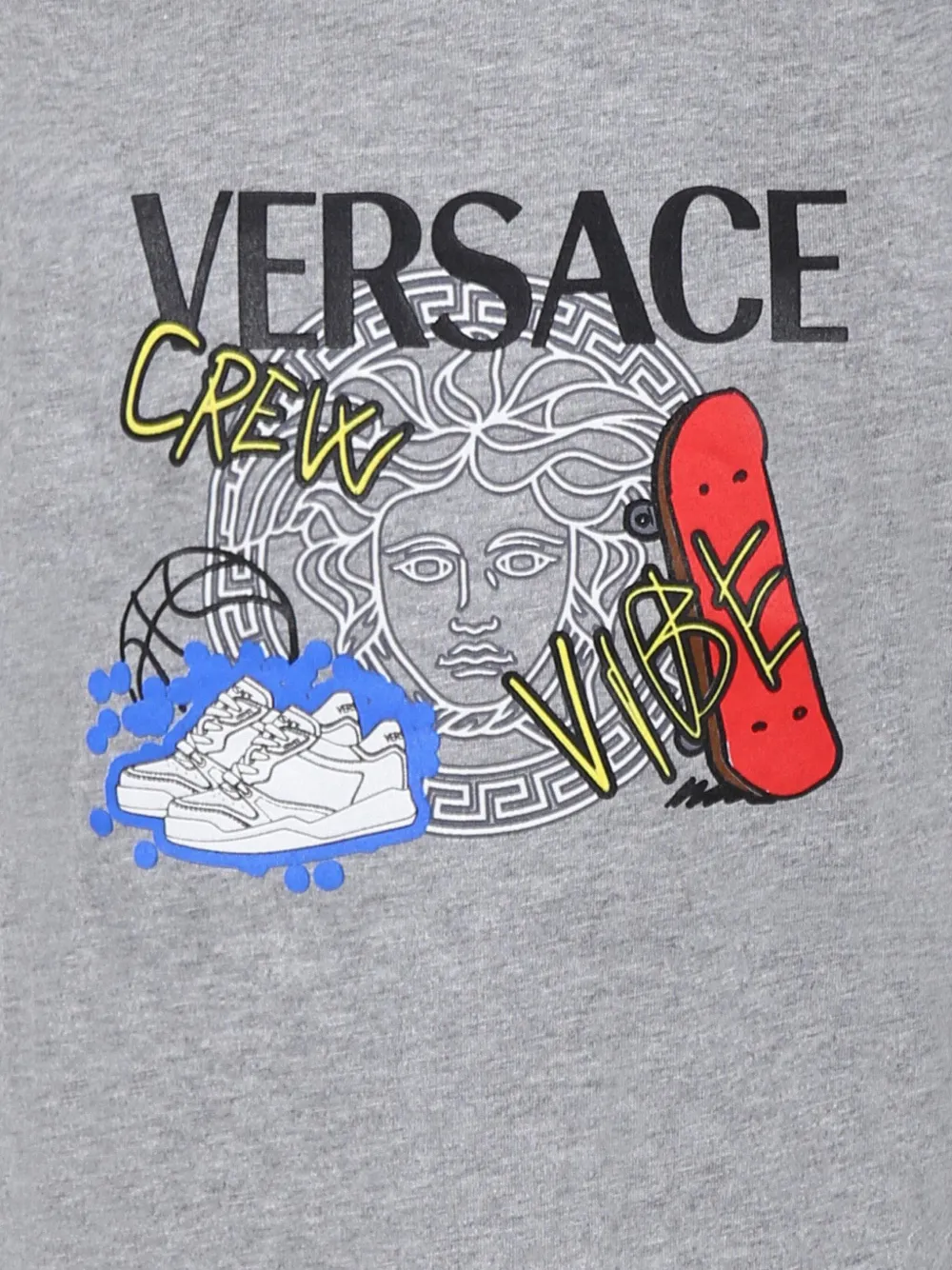 Versace Kids T-shirt met Medusa patroon Grijs