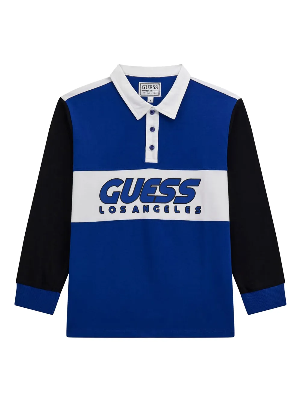 Guess kids Poloshirt met colourblocking Blauw