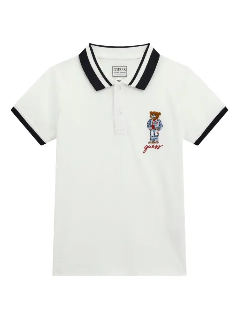 guess kids Camisa polo com acabamento contrastante