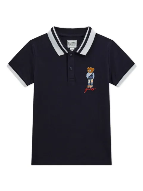 guess kids Camisa polo com acabamento contrastante