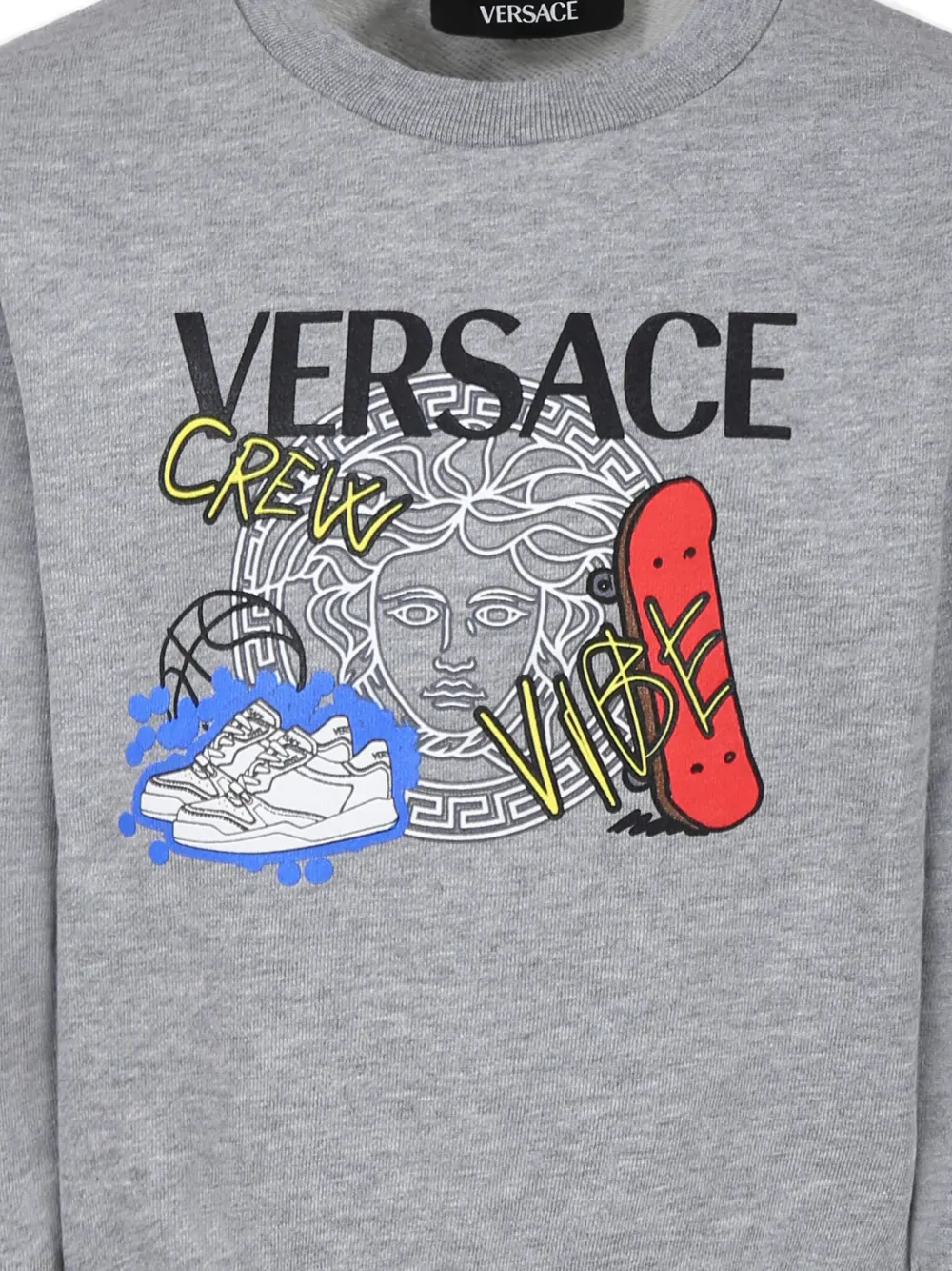 Versace Kids Sweater met Medusa-patroon Grijs
