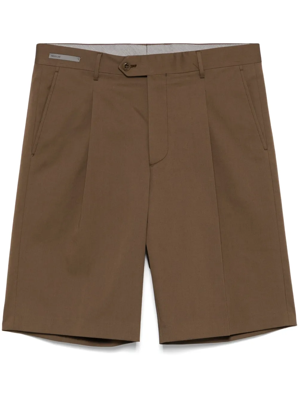 pleated chino shorts