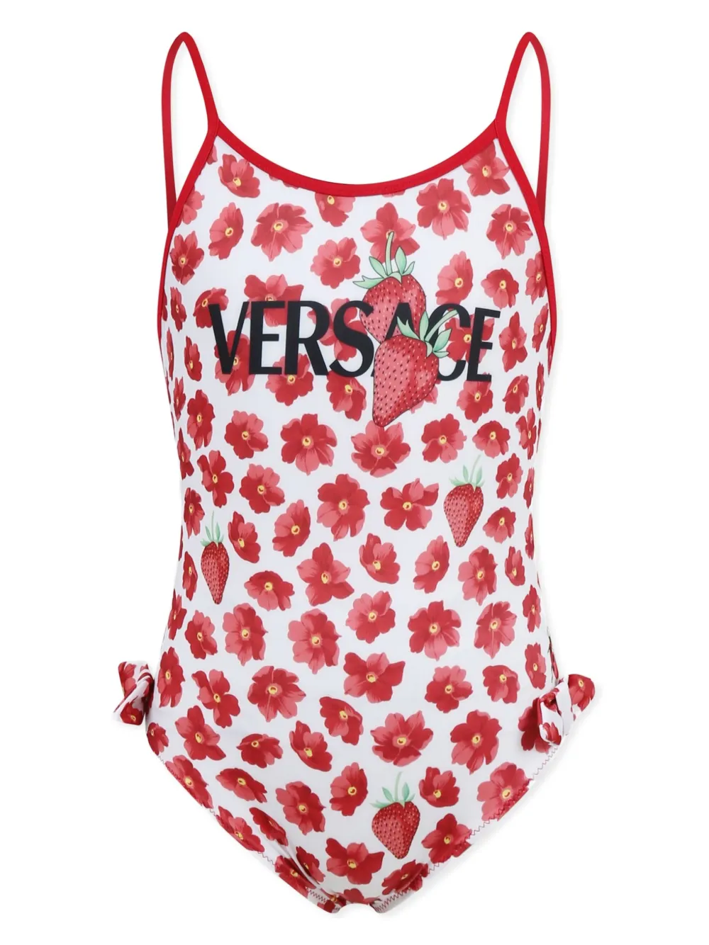 Versace Kids Strawberry Garden swimsuit Rood