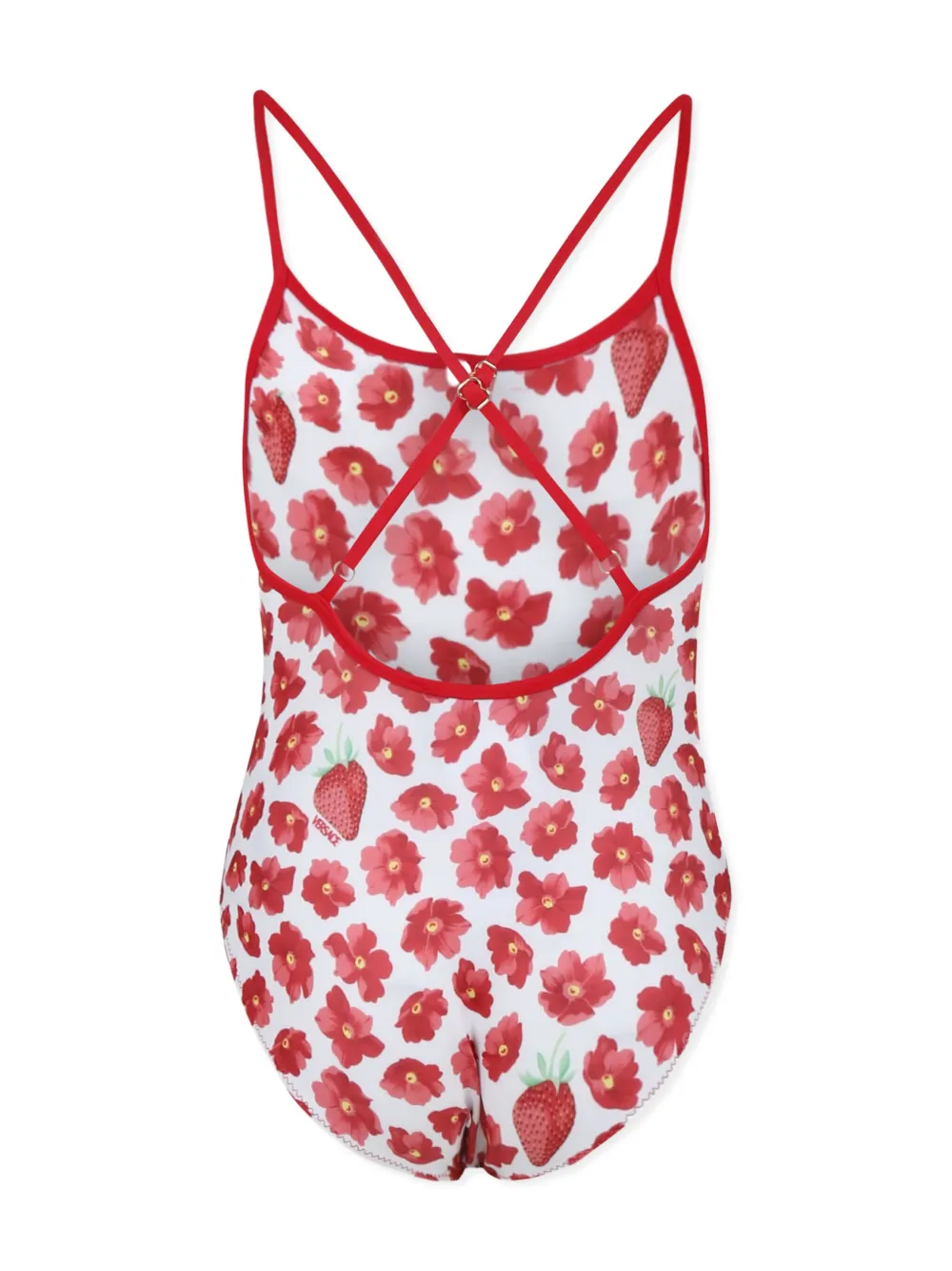 Versace Kids Strawberry Garden swimsuit - Rood