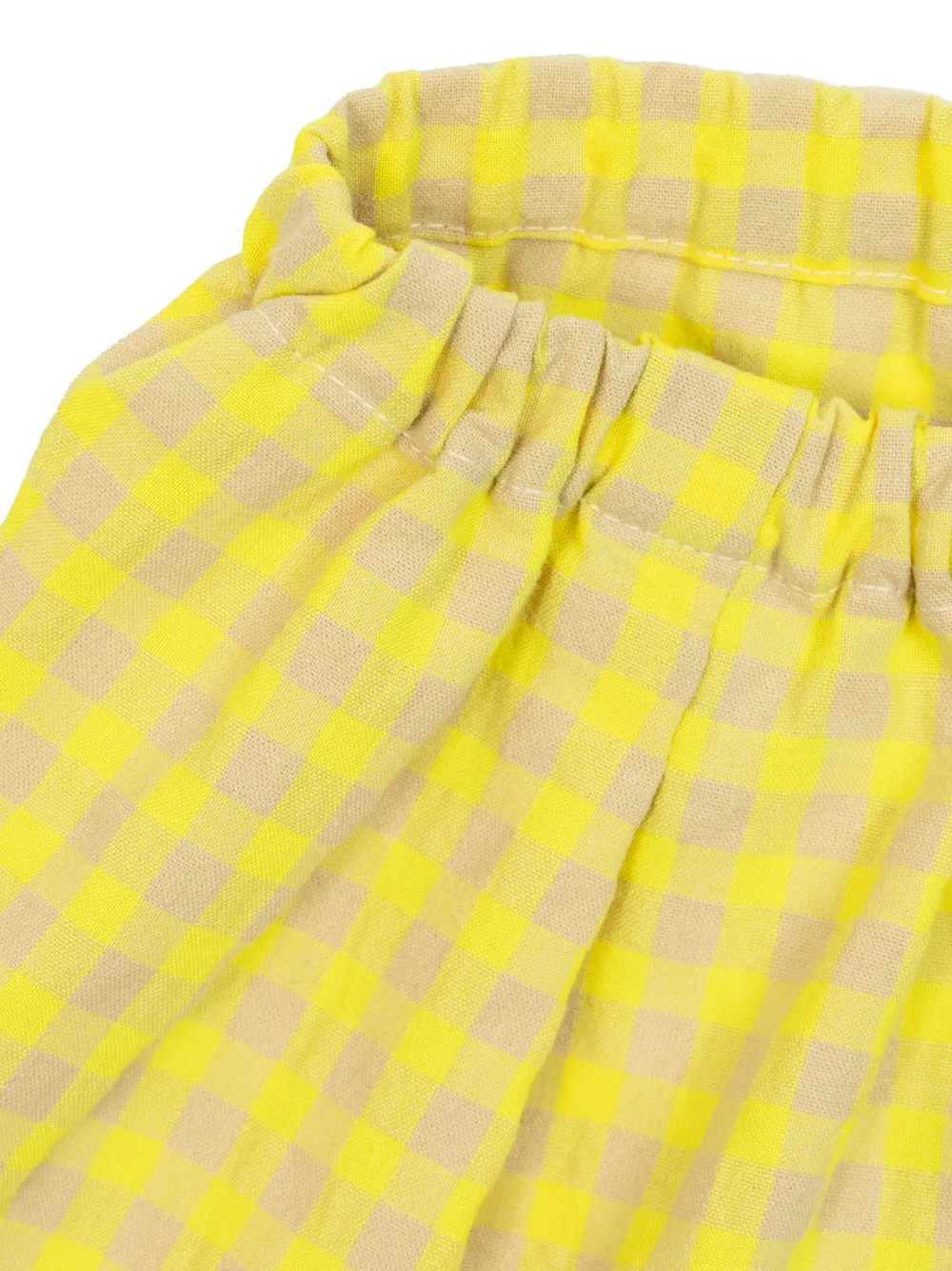 Bobo Choses Geruite shorts Geel