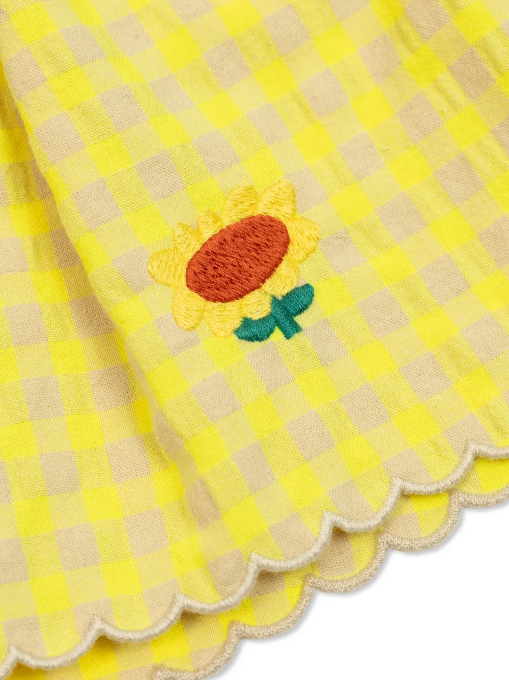 Bobo Choses Geruite shorts Geel