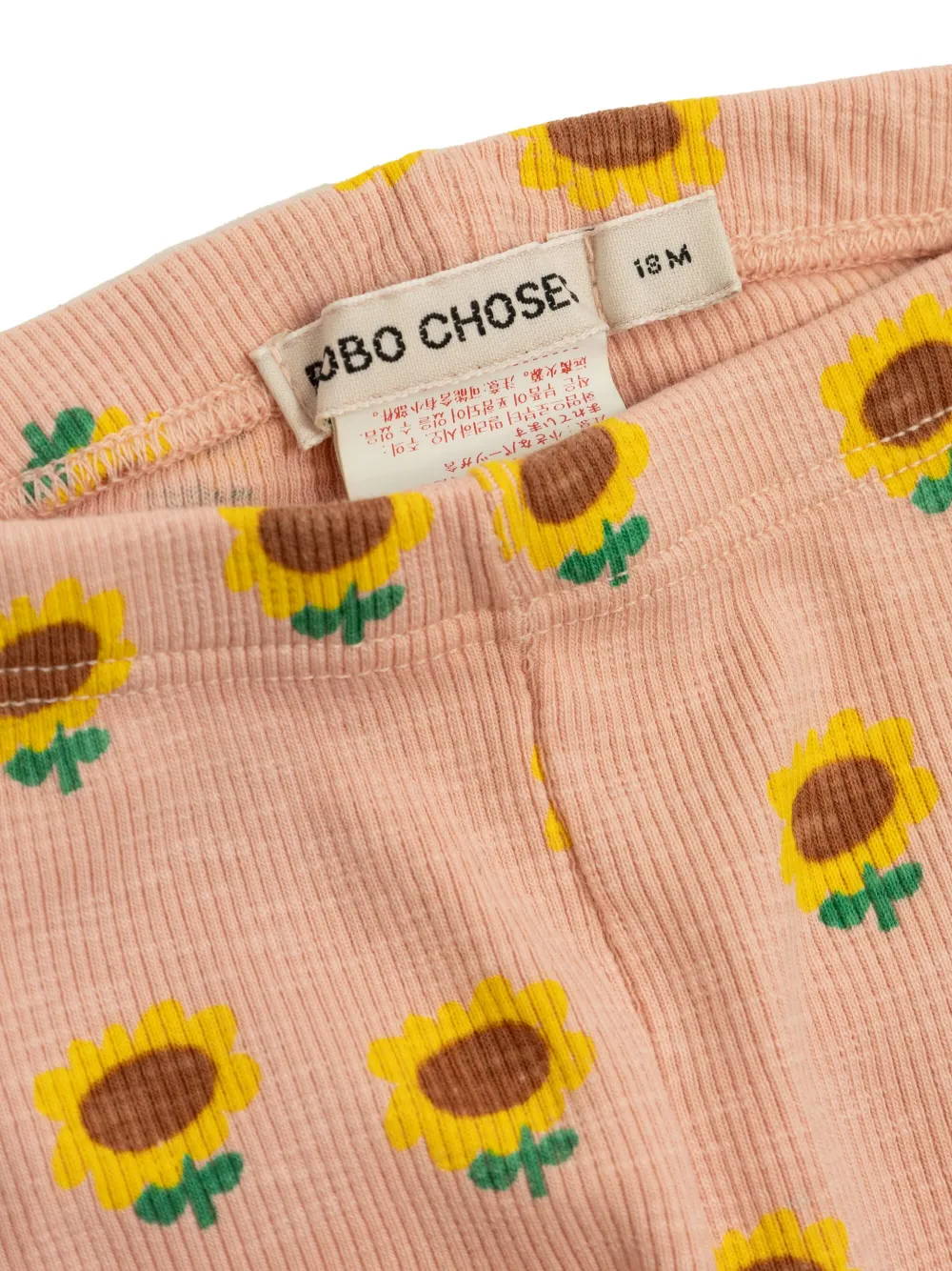 Bobo Choses Legging met zonnebloemprint Roze