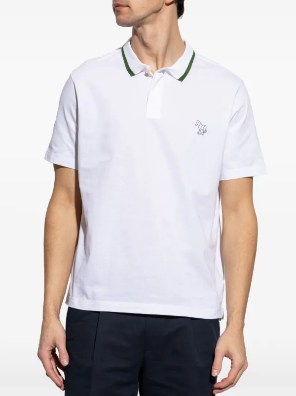 PS Paul Smith ゼブラロゴ ポロシャツ | ホワイト | FARFETCH JP