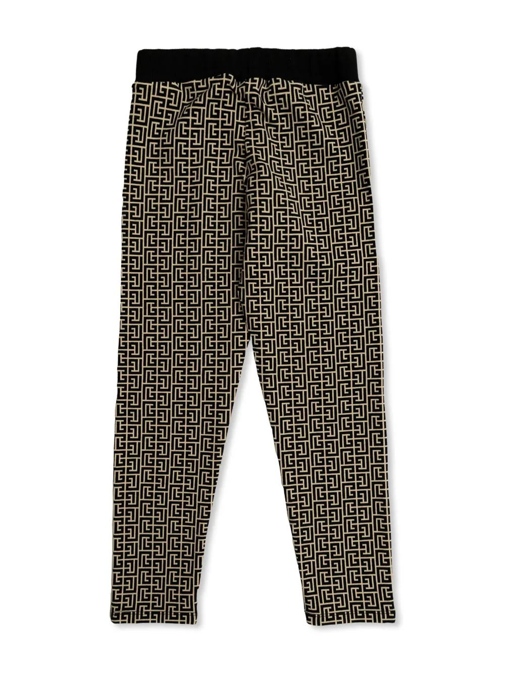 Balmain Kids monogram-print leggings - Beige