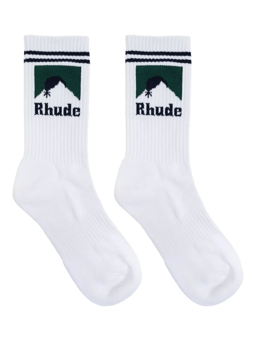 logo-intarsia socks