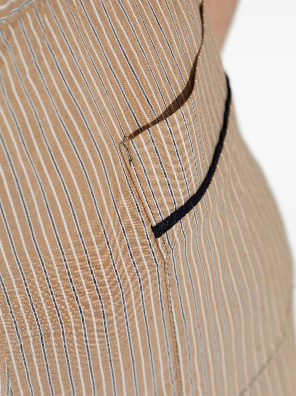 Shop Victoria Beckham Pleat-detail Pyjama Trousers In Brown