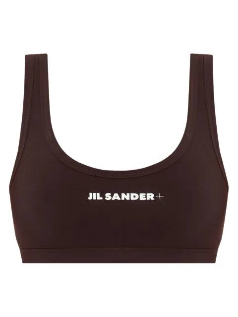 Jil Sander top de bikini con logo estampado