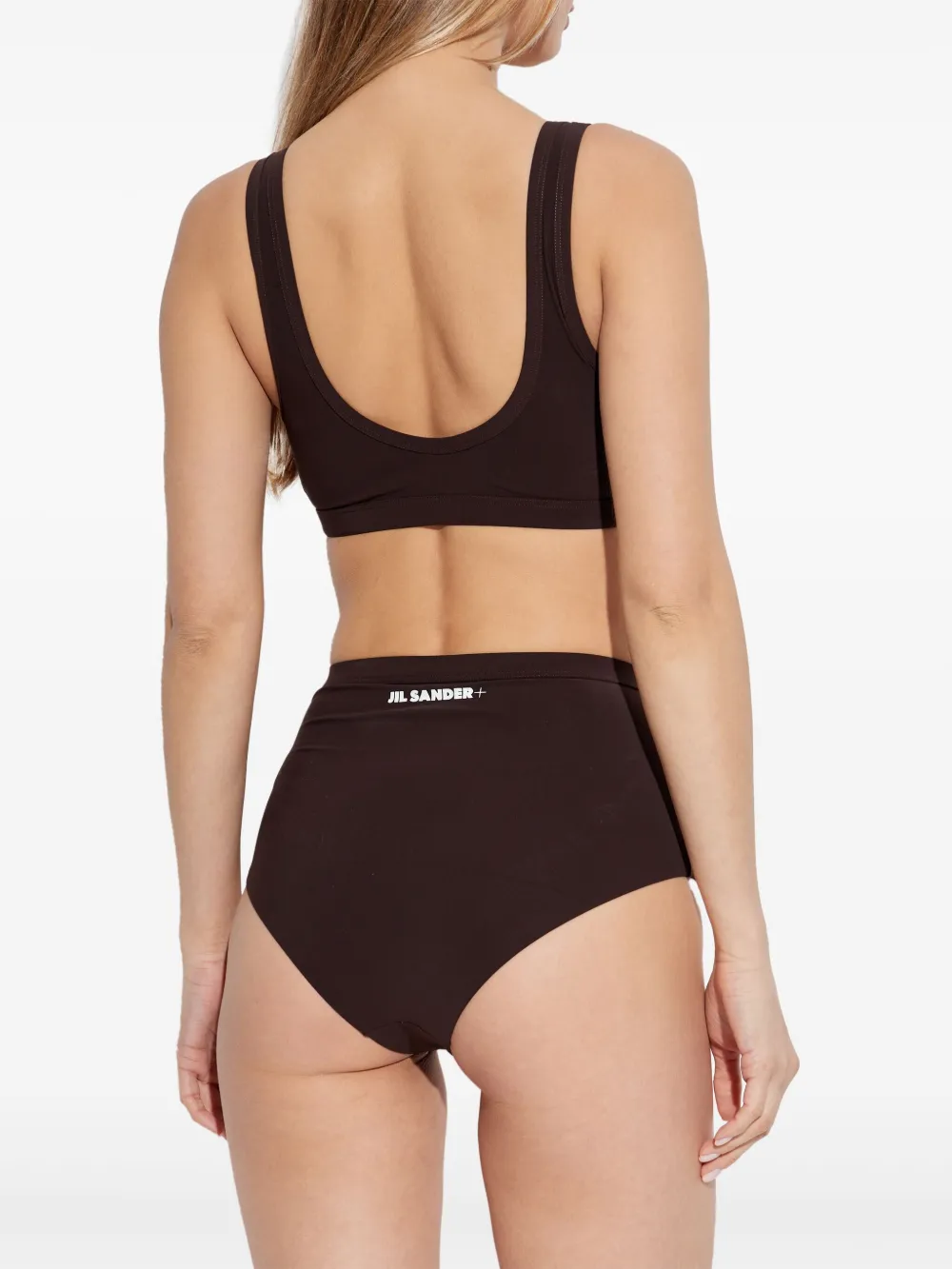 Jil Sander Bikinitop met logoprint Zwart