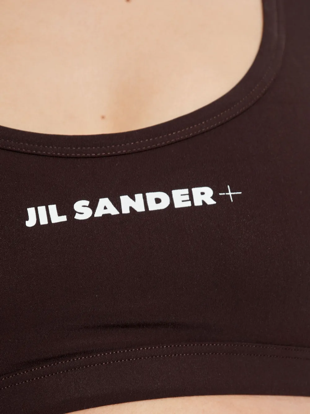 Jil Sander Bikinitop met logoprint Zwart