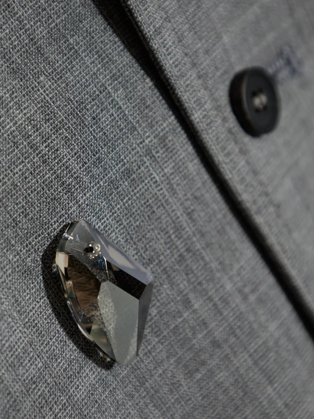 Fabiana Filippi Jack met kralendetail Grijs