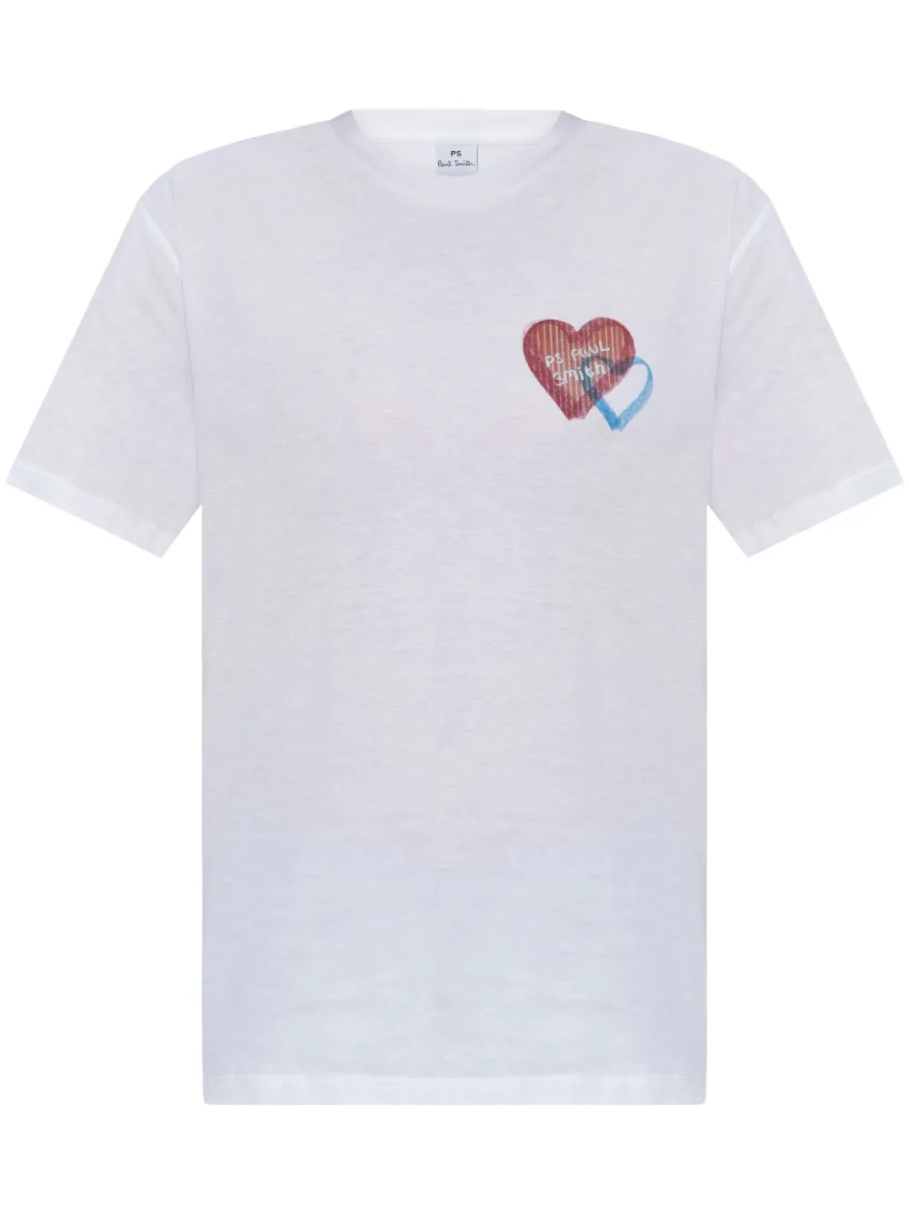 PS Paul Smith T-shirt met hartprint Wit