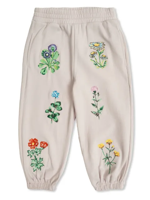 Stella McCartney Kids floral-embroidered trousers