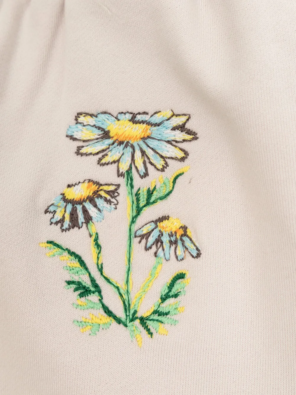 Stella McCartney Kids Broek met geborduurde bloemen Wit