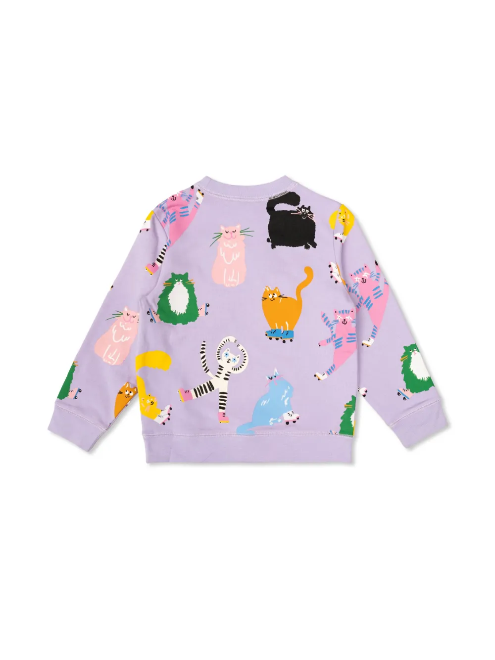 Stella McCartney Kids Sweater met kattenprint - Paars