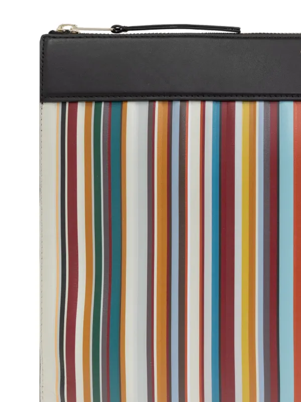 Paul Smith ストライプ クラッチバッグ | レッド | FARFETCH JP