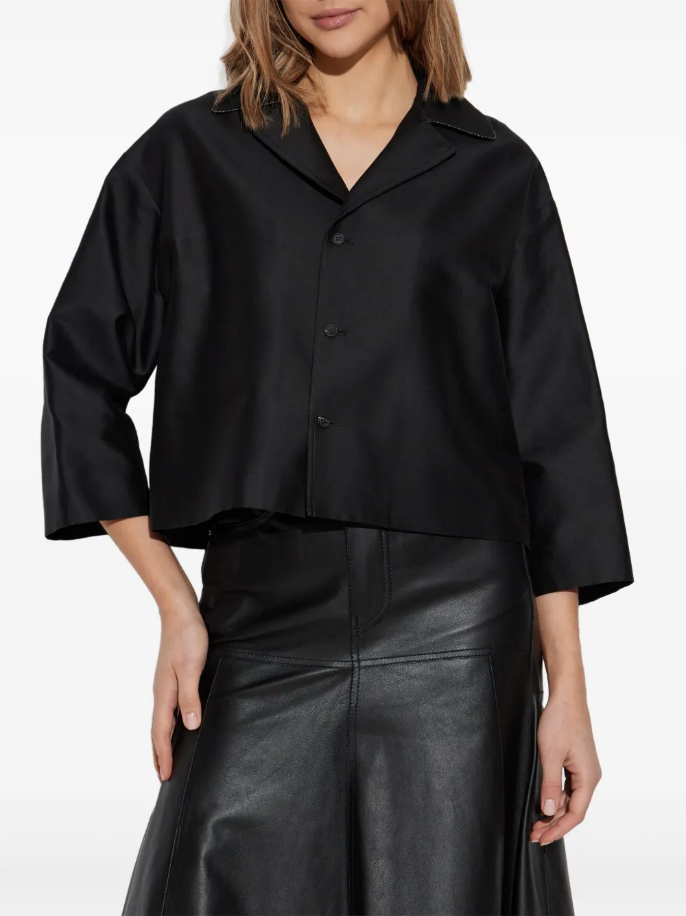 Fabiana Filippi Cropped blouse Zwart