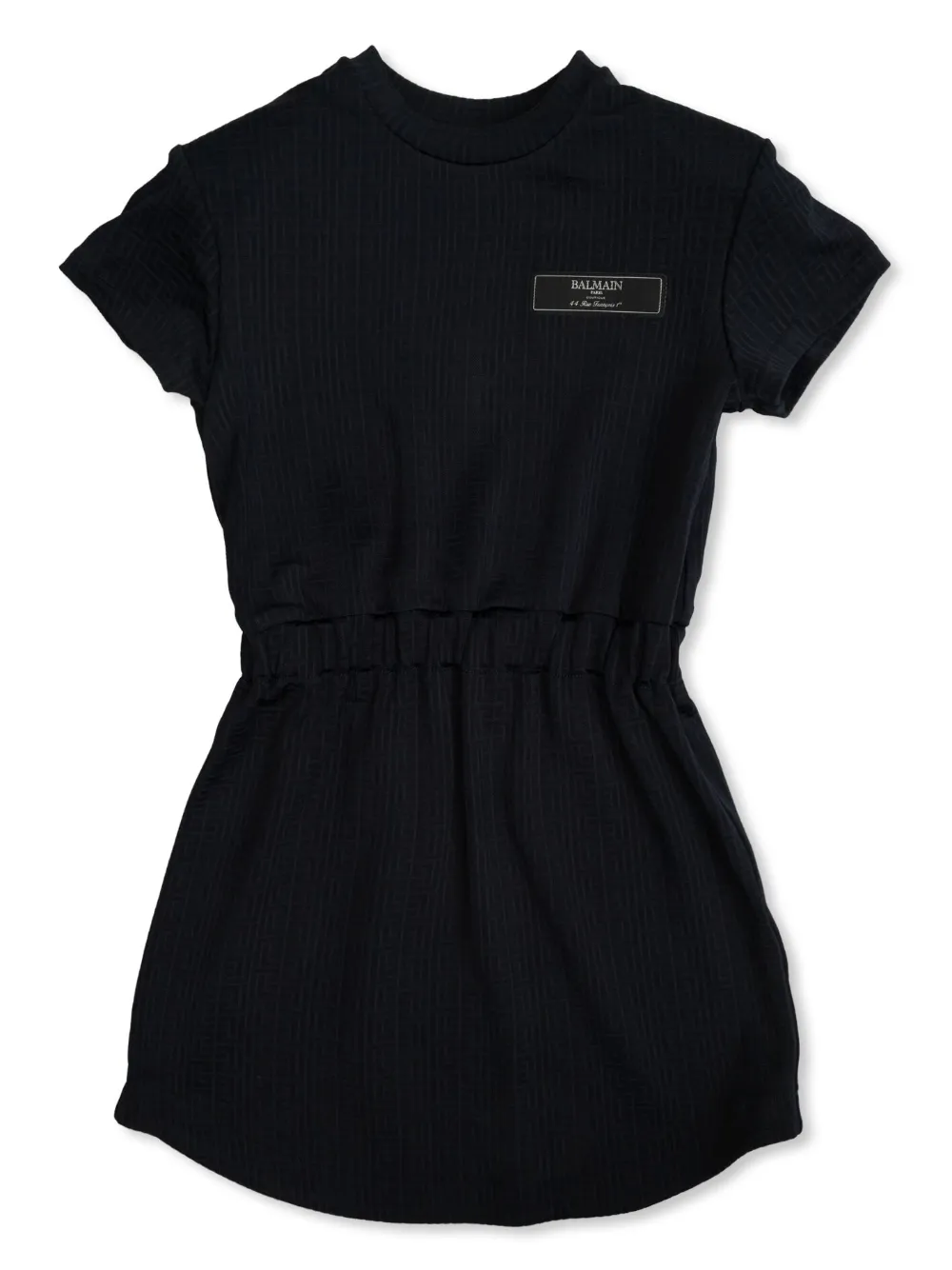 BALMAIN LOGO-PATCH DRESS 
