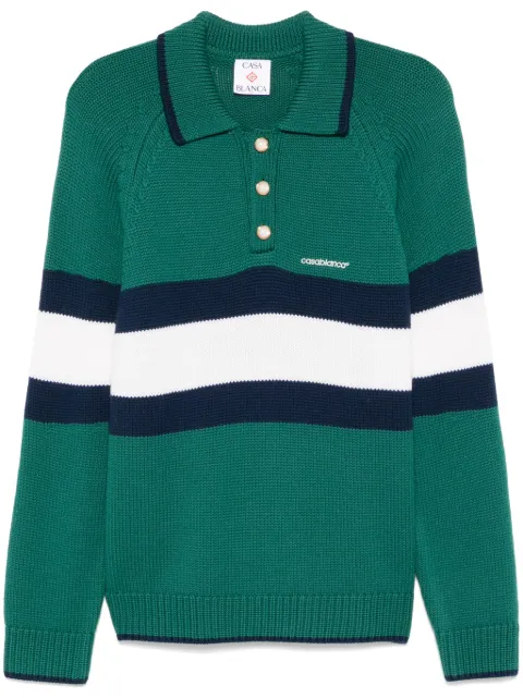 Casablanca colourblock polo shirt