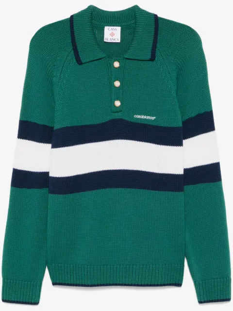 Casablanca colourblock polo shirt
