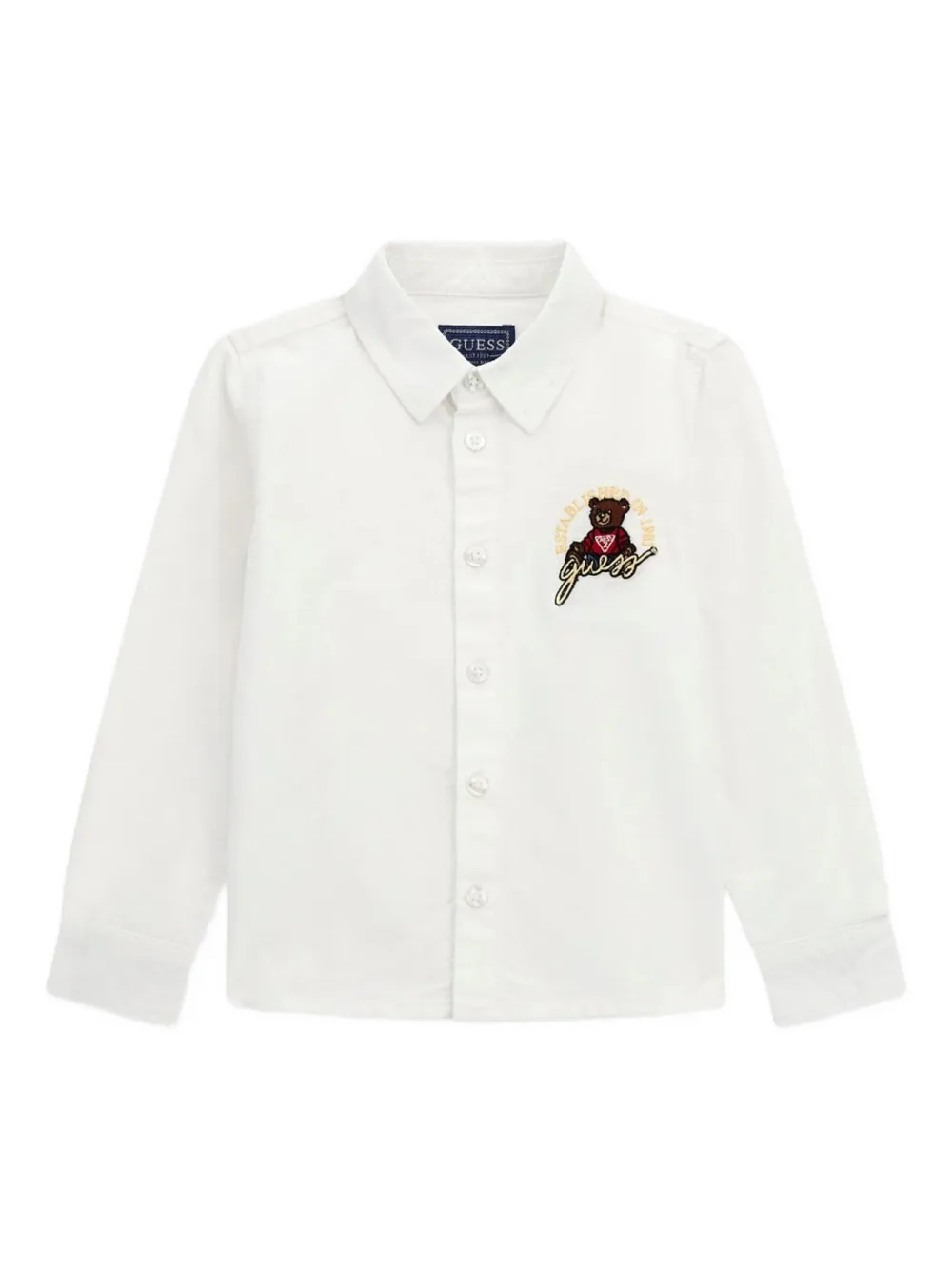 guess kids エンブロイダリー シャツ - ホワイト guess kids エンブロイダリー シャツ - ホワイト