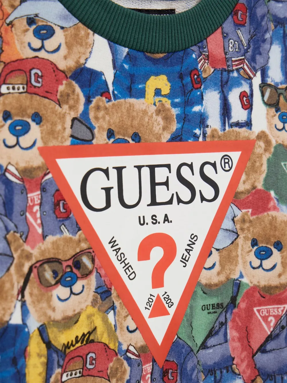 guess kids Sweater met beerpatroon Groen