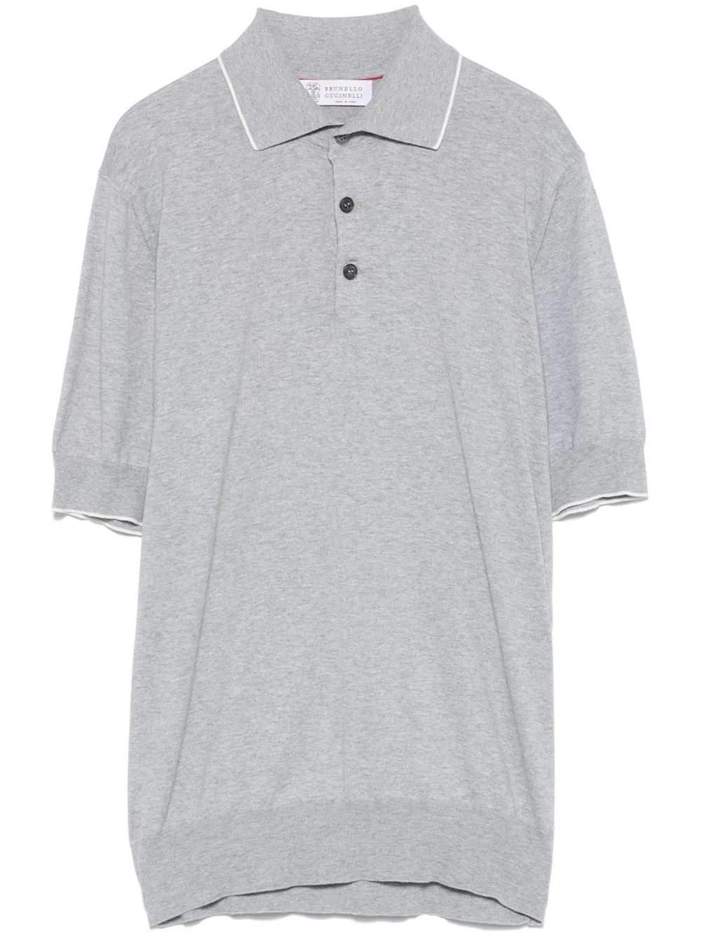 Brunello Cucinelli playera tipo polo tejida | gris | Image 1