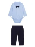 guess kids bow tie-detail body set - Blue