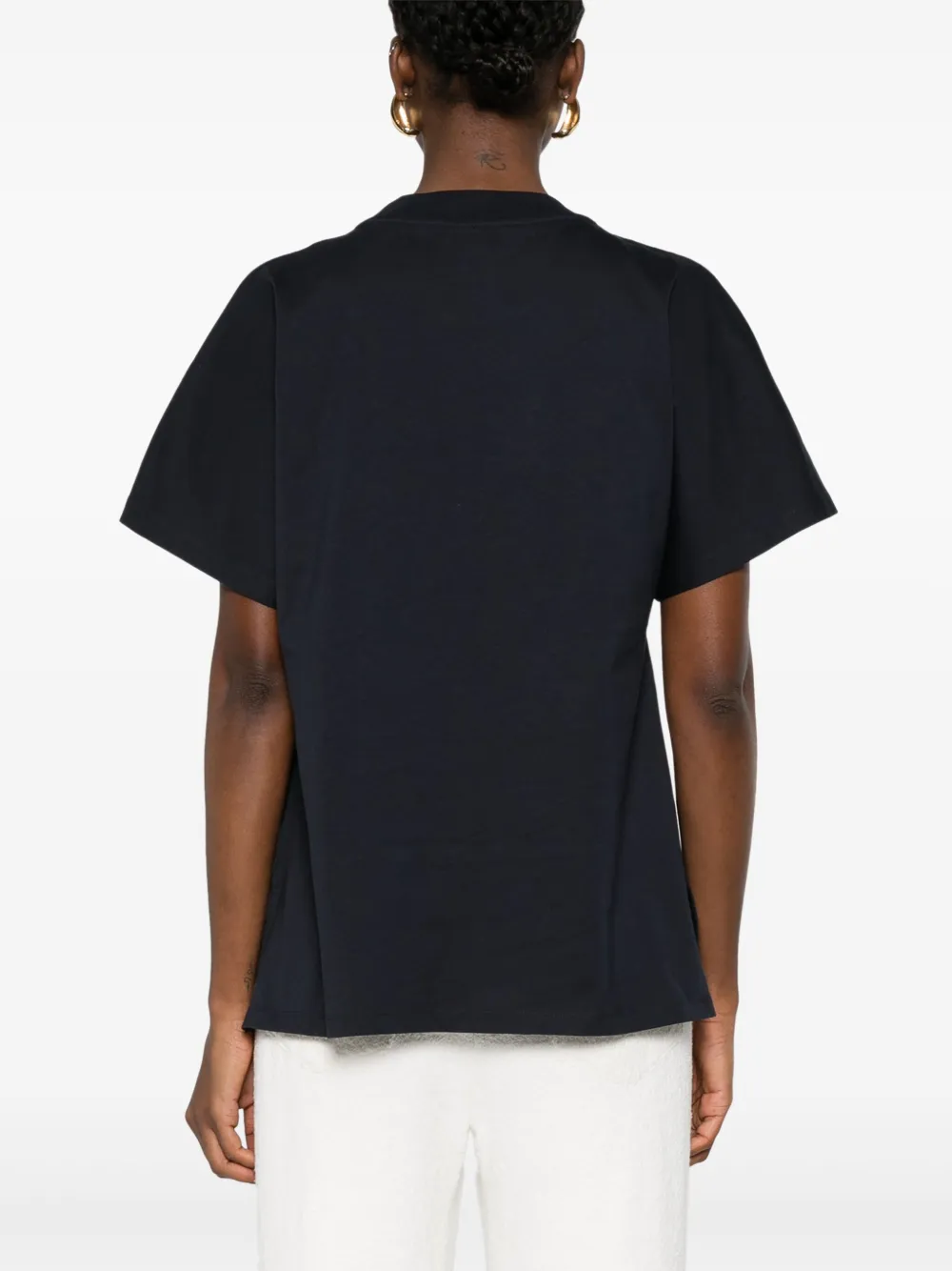 Moncler T-shirt met geborduurd logo Blauw