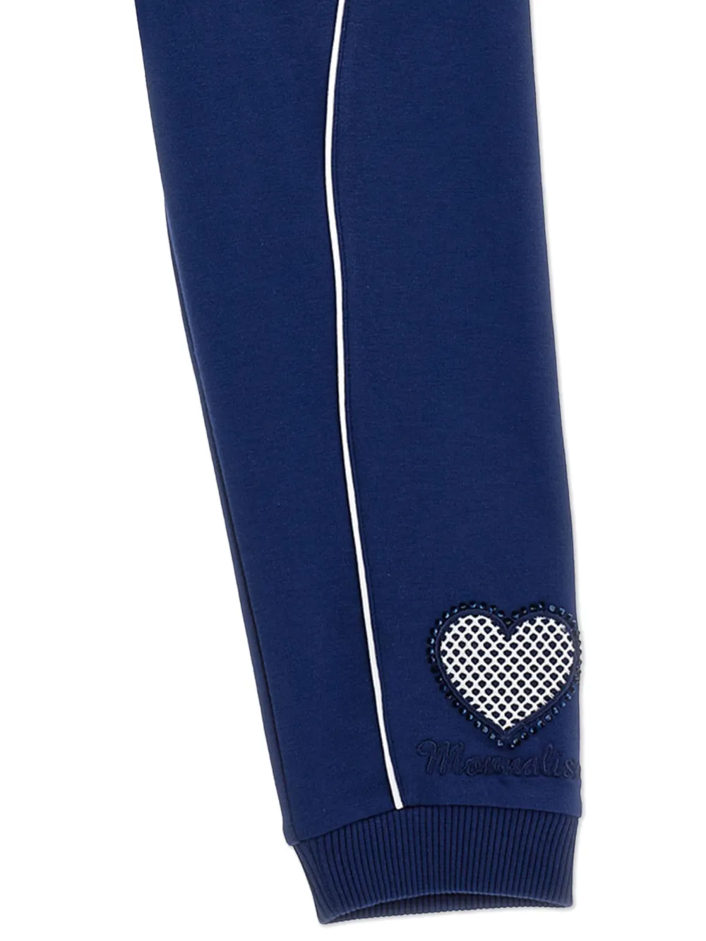 Monnalisa Trainingsbroek met hartpatch Blauw