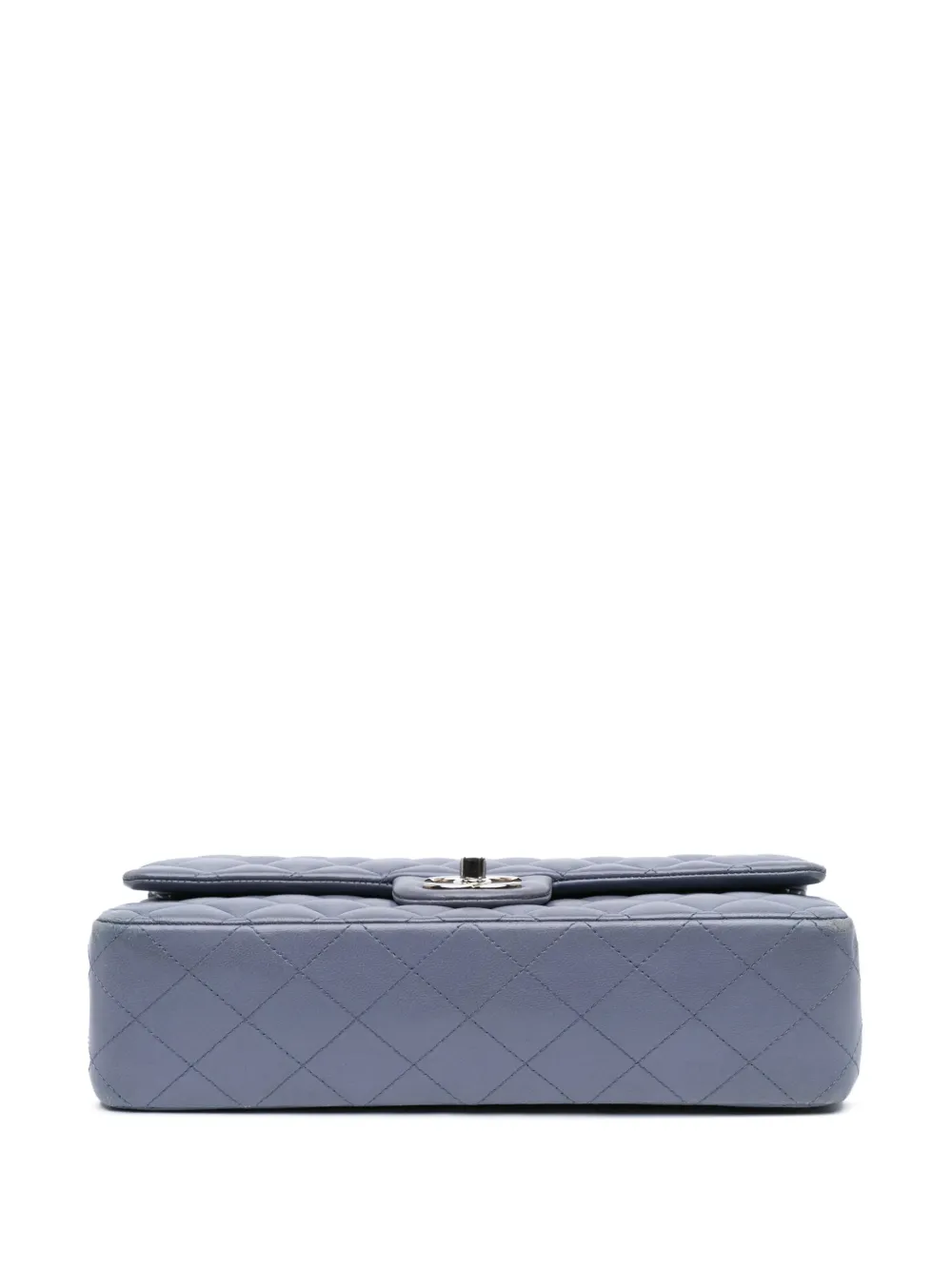 Pre-owned Chanel 2011 Medium Classic Lambskin Double Flap Shoulder Bag In Purple