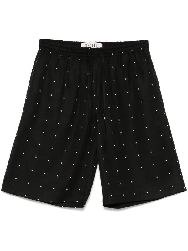 Róhe Polka-dot Shorts in Black